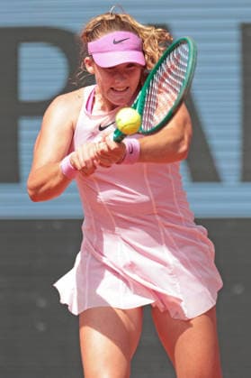 RECORD DATE NOT STATED 29th May 2026; Roland Garros, Paris, France; 2026 French Open Tennis, Day 11; Mirra Andreeva forehand against Marie Bouzkova (CZE) JonxBromley