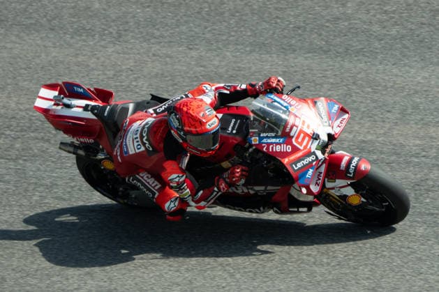 MotoGP of Italy - Free Practice Marc Marquez of the Ducati Lenovo Team participates in the Gran Premio d Italia Brembo Grand Prix Free Practice on Friday during the MotoGP of Italy at Autodromo Internazionale del Mugello on May 29, 2026, in Scarperia, Italy. Mugello Scarperie e Sanpiero Italy  Copyright: xFabioxAvernax originalFilename:averna-granprem260529_npqAr