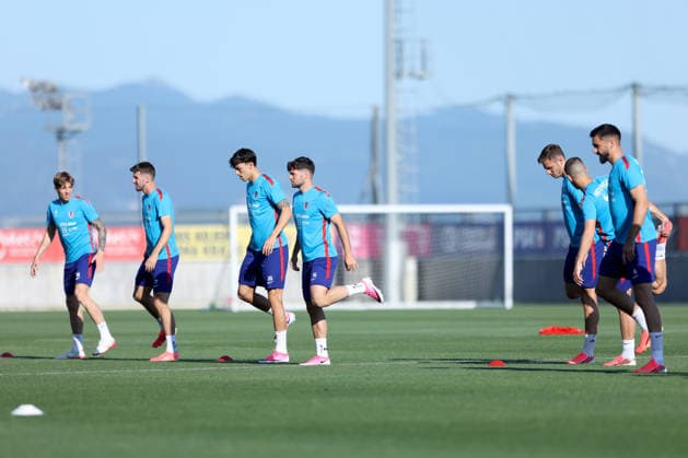 Croatia training session - Day 5 Kristijan Jakic, Petar Sucic, Petar Musa, Martin Baturina, Josip Stanisic and Josip Sutalo of Croatia during a training session at Rujevica Stadium in Rijeka, Croatia, on May 29, 2026. The Croatian national football team is holding a pre-World Cup training camp ahead of friendly matches against Belgium and Slovenia.  NelxPavletic PIXSELL
