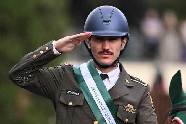 93? CSIO di Roma 2026 Andres Azcarraga of Mexico and Contendros 2, representing the Mexico Team, win the 93rd CSIO Roma 2026 Competition No. 5 - Nations Cup Intesa Sanpaolo, a two-round competition with a height of 160 cm and a prize money of 220,000 euros, at Piazza di Siena in Rome, Italy, on May 29, 2026. Rome Italy  Copyright: xDomenicoxCippitellix originalFilename:cippitelli-ita93csi260529_npr8M.jpg