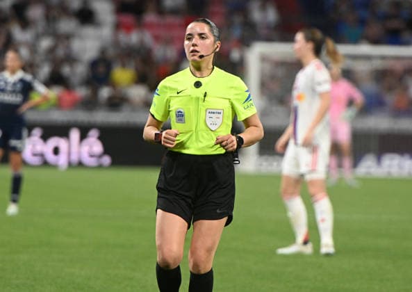 Football : OL Lyonnes vs Paris FC- final French Ligue Arkema - 29 05 2026 Referee DAUPEUX Elisa during the Final French Ligue Arkema match between OL Lyonnes and Paris FC at the Groupama stadium Lyon ,on May 29 2026 LYONFrance  Copyright: xMouradxAllilix