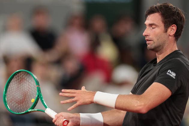 RECORD DATE NOT STATED 29th May 2026; Roland Garros, Paris, France; 2026 French Open Tennis, Day 11; Quentin Halys (FRA) replays the shot in his head JonxBromley