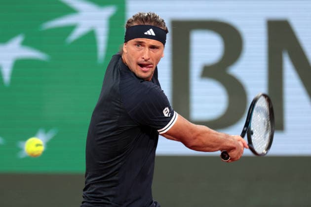RECORD DATE NOT STATED 29th May 2026; Roland Garros, Paris, France; 2026 French Open Tennis, Day 11; Alexander Zverev (GER) in action against Quentin Halys (FRA) JonxBromley
