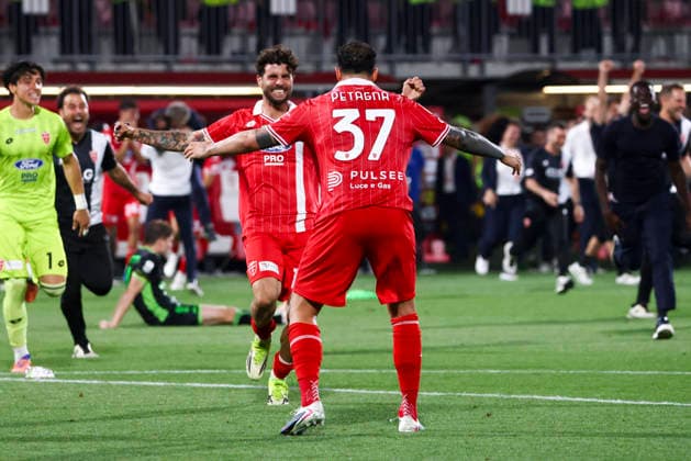 Monza v Catanzaro - Serie B Playoff Final Patrick Cutrone and Andrea Petagna celebrate Serie A promotion during the Serie B match between AC Monza and Catanzaro at U-Power Stadium in Monza, Italy, on May 29, 2026. Monza Italy  Copyright: xMairoxCinquettix originalFilename:cinquetti-acmonzav260529_npk69