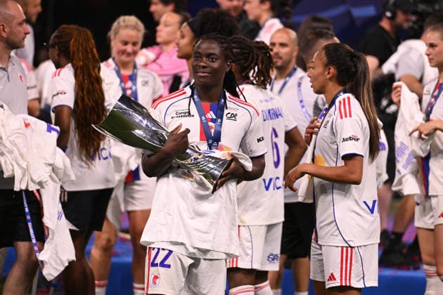 Football : OL Lyonnes vs Paris FC- final French Ligue Arkema - 29 05 2026 Players of OL Lyonnes celbrates after winner the champions ligue Arkema at the Final French Ligue Arkema match between OL Lyonnes and Paris FC at the Groupama stadium Lyon ,on May 29 2026 LYONFrance  Copyright: xMouradxAllilix