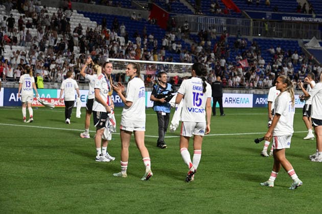 Football : OL Lyonnes vs Paris FC- final French Ligue Arkema - 29 05 2026 Players of OL Lyonnes celbrates after winner the champions ligue Arkema at the Final French Ligue Arkema match between OL Lyonnes and Paris FC at the Groupama stadium Lyon ,on May 29 2026 LYONFrance  Copyright: xMouradxAllilix