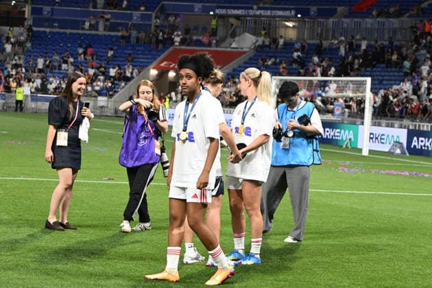 Football : OL Lyonnes vs Paris FC- final French Ligue Arkema - 29 05 2026 Players of OL Lyonnes celbrates after winner the champions ligue Arkema at the Final French Ligue Arkema match between OL Lyonnes and Paris FC at the Groupama stadium Lyon ,on May 29 2026 LYONFrance  Copyright: xMouradxAllilix