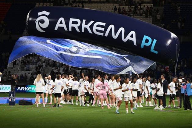 Football : OL Lyonnes vs Paris FC- final French Ligue Arkema - 29 05 2026 Players of OL Lyonnes celbrates after winner the champions ligue Arkema at the Final French Ligue Arkema match between OL Lyonnes and Paris FC at the Groupama stadium Lyon ,on May 29 2026 LYONFrance  Copyright: xMouradxAllilix
