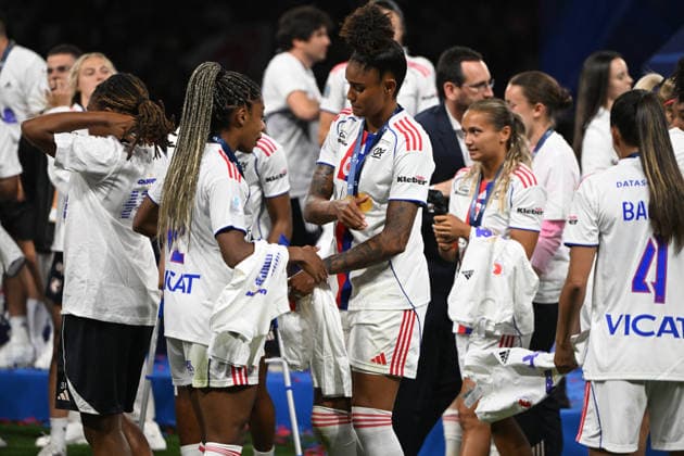 Football : OL Lyonnes vs Paris FC- final French Ligue Arkema - 29 05 2026 Players of OL Lyonnes celbrates after winner the champions ligue Arkema at the Final French Ligue Arkema match between OL Lyonnes and Paris FC at the Groupama stadium Lyon ,on May 29 2026 LYONFrance  Copyright: xMouradxAllilix