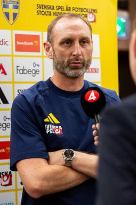 260530 Assistant coach Andreas Georgson of the Swedish national football team during a press event on May 30, 2026 in Stockholm Photo Axel Boberg BILDBYRAN COP 258 AX0106 fotboll football soccer fotball landskamp sverige sweden sverige a fifa world cup vm bbeng  Copyright: AXELxBOBERG BB260530AX024