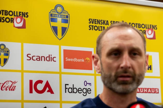 260530 Assistant coach Andreas Georgson of the Swedish national football team during a press event on May 30, 2026 in Stockholm Photo Axel Boberg BILDBYRAN COP 258 AX0106 fotboll football soccer fotball landskamp sverige sweden sverige a fifa world cup vm bbeng  Copyright: AXELxBOBERG BB260530AX026