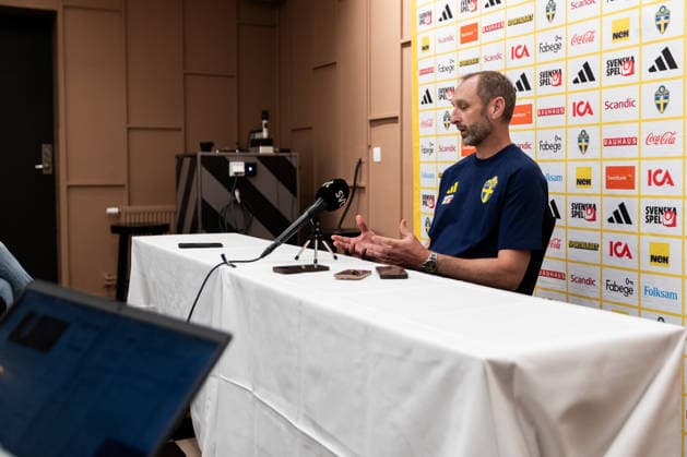 260530 Assistant coach Andreas Georgson of the Swedish national football team during a press event on May 30, 2026 in Stockholm Photo Axel Boberg BILDBYRAN COP 258 AX0106 fotboll football soccer fotball landskamp sverige sweden sverige a fifa world cup vm bbeng  Copyright: AXELxBOBERG BB260530AX027