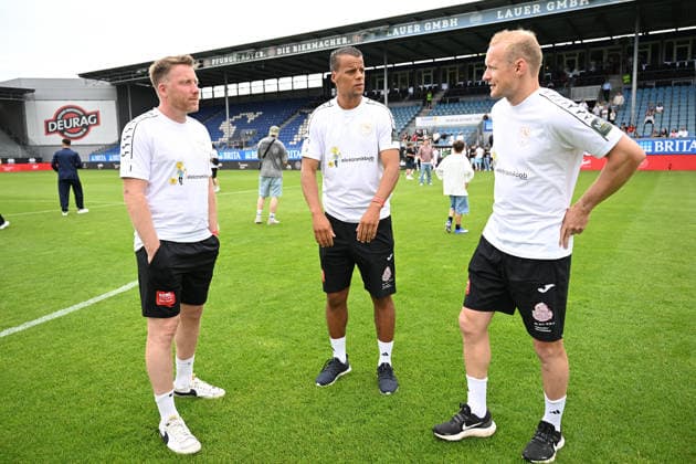 30 05 2026, xsvx, Football Langholz Cup 2026, f l Patrick Ochs Timothy Chandler Eintracht Frankfurt Sebastian Rode Wiesbaden
