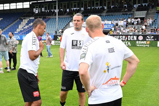 30 05 2026, xsvx, Football Langholz Cup 2026, v l Timothy Chandler Eintracht Frankfurt Alexander Alex Meier Eintracht Frankfurt Sebastian Rode Wiesbaden
