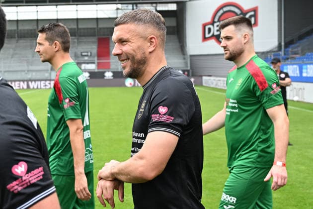 30 05 2026, xsvx, Football Langholz Cup 2026, v l Lukas Podolski Wiesbaden