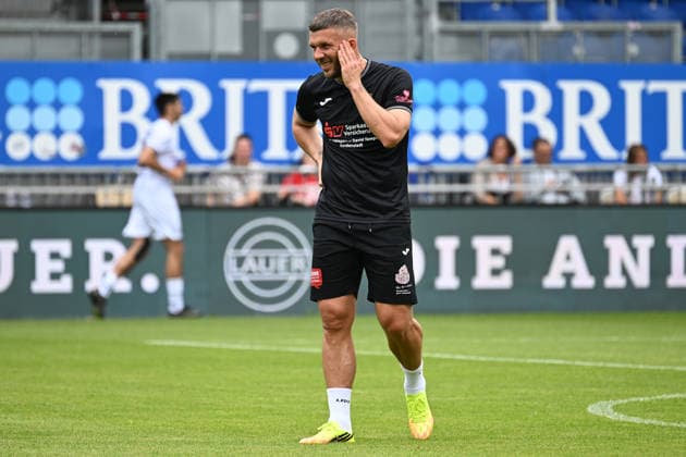 30 05 2026, xsvx, Football Langholz Cup 2026, v l Lukas Podolski Wiesbaden
