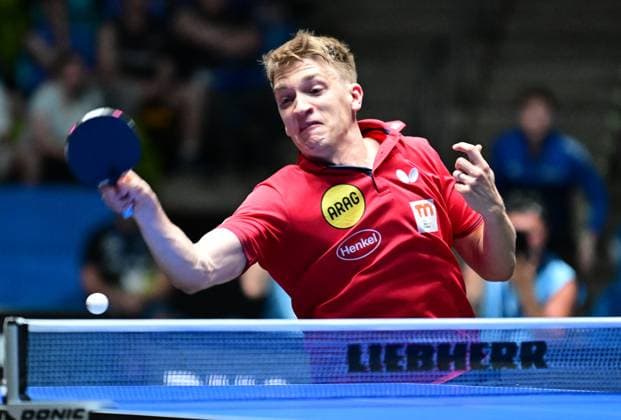 Anton Kallberg in the semi-finals of the TTBL Final Four in Frankfurt The Swede Anton Kallberg of Borussia Düsseldorf in action against TTC Schwalbe Bergneustadt in the semi-finals of the TTBL Final Four in Frankfurt am Main at the Süwag Energie Arena on May 30, 2026 Frankfurt am Main Hessen Germany
