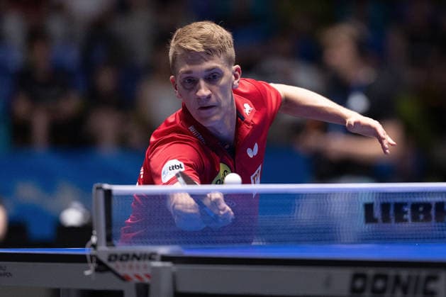 Anton Kaellberg SWE, Borussia Duesseldorf in action during the semifinal matches Borussia Düsseldorf TTC Schwalbe of the Liebherr TTBL Final4 at the Süwag Energie ARENA on May 30, 2026, in Frankfurt, Germany Copyright: JoaquimxFerreira