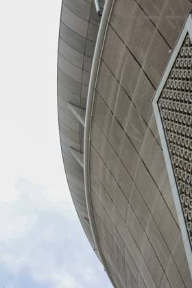 30.05.2026 - SOCCER - 2025-2026 UEFA Champions League final , Paris vs Arsenal Exterior view of Puskas Arena before kickoff Budapest Puskas Arena ,Budapest Puskas Arena Hungary