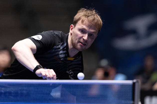 Benedikt Duda GER, TTC Schwalbe Bergneustadt in action during the semifinal matches Borussia Düsseldorf TTC Schwalbe of the Liebherr TTBL Final4 at the Süwag Energie ARENA on May 30, 2026, in Frankfurt, Germany Copyright: JoaquimxFerreira