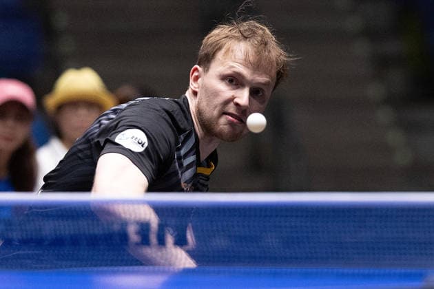 Benedikt Duda GER, TTC Schwalbe Bergneustadt in action during the semifinal matches Borussia Düsseldorf TTC Schwalbe of the Liebherr TTBL Final4 at the Süwag Energie ARENA on May 30, 2026, in Frankfurt, Germany Copyright: JoaquimxFerreira