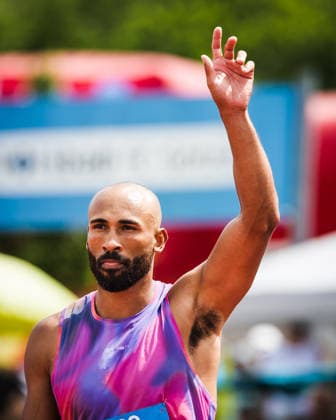 51 Hypomeeting, Goetzis AT , 30 05 2026 GOETZIS, SWITZERLAND MAY 30 Damian WARNER of Canada reacts after the 100 m of the mens decathlon at the 51 Hypomeeting, Goetzis AT on May 30, 2026 in Goetzis, Switzerland Copyright: xBEAUTIFULxSPORTS UlfxSchillerx