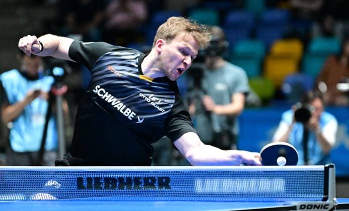 Benedikt Duda in the semi-finals of the TTBL Final Four in Frankfurt The German national player Benedikt Duda from TTC Schwalbe Bergneustadt in action against Borussia Dusseldorf in the semi-finals of the TTBL Final Four in Frankfurt am Main at the Süwag Energie Arena on May 30, 2026 Frankfurt am Main Hessen Germany