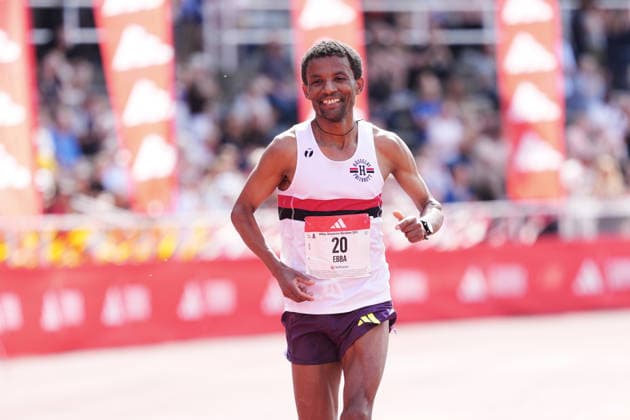 STOCKHOLM, SWEDEN 20260530 Ebba Tulu Chala finishes as the best Swedish runner during the Stockholm marathon on Saturday STOCKHOLM SWEDEN x10500x  Copyright: xMagnusxLejhall TTx STOCKHOLM MARATHON 2026