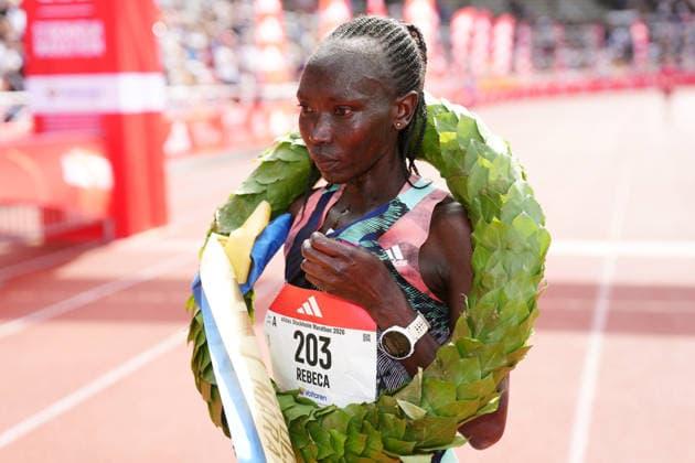 STOCKHOLM, SWEDEN 20260530 Rebeca Kangogo Chesir from Kenya wins the Stockholm Marathon on Saturday STOCKHOLM SWEDEN x10500x  Copyright: xMagnusxLejhall TTx STOCKHOLM MARATHON 2026