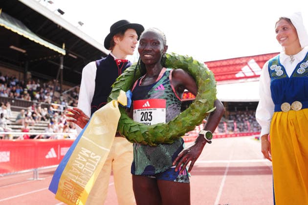 STOCKHOLM, SWEDEN 20260530 Rebeca Kangogo Chesir from Kenya wins the Stockholm marathon on Saturday STOCKHOLM SWEDEN x10500x  Copyright: xMagnusxLejhall TTx STOCKHOLM MARATHON 2026
