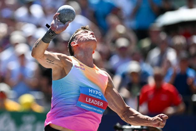 ATHLETICS - Hypomeeting Goetzis 2026 GOETZIS,AUSTRIA,30.MAY.26 - ATHLETICS - World Athletics Combined Events Tour, Hypomeeting, decathlon, shot put. Image shows Simon Ehammer (SUI).  GEPAxpictures xOliverxLerch