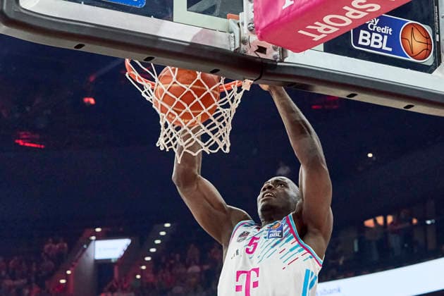 German Basketball Bundesliga BBL , FC Bayern Munich Basketball vs TELEKOM BASKETS Bonn, Munich FC Bayern Basketball, Bonn TELEKOM BASKETS, 2026 05 30 in Munich SAP Garden BIRTS Tylan TELEKOM BASKETS Bonn Small Forward SF Nr5 BON5 sportworld Munich SAP Garden Bayern Germany