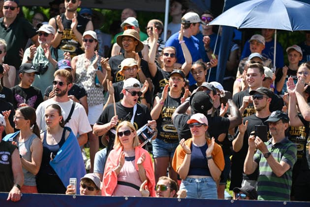 ATHLETICS - Hypomeeting Goetzis 2026 GOETZIS,AUSTRIA,30.MAY.26 - ATHLETICS - World Athletics Combined Events Tour, Hypomeeting, decathlon, shot put. Image shows fans of Leo Neugebauer (GER).  GEPAxpictures xOliverxLerch