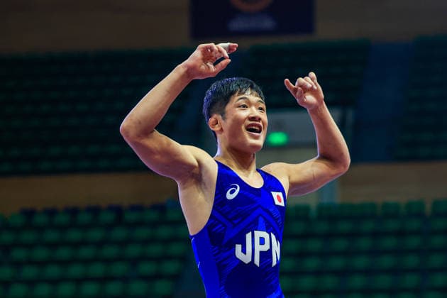 U17 Wrestling Asian Championships 65kg FS Rihito Hiura JPN Copyright: xAmirrezaxAliasgarix xUnitedxWorlx Kadir Caliskan United World Wr