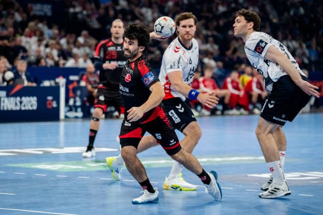 Hamburg 30 05 2026, Handball, Men, EHF European League Men 2025 26, Semi-final, MT Melsungen SG Flensburg Handewitt Leander Altena MT Melsungen, 5 on goal throw