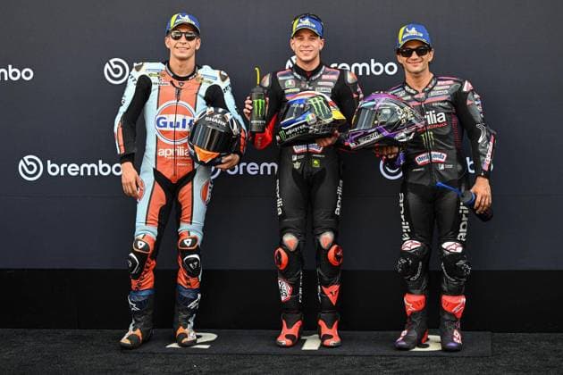 Qualifying for MotoGP Brembo Grand Prix of Italy at Mugello Circuit, Mugello, Italy, May 30 2026 In picture: Raul Fernandez , Marco Bezzecchi and Jorge Martin Clasificacion del Gran Premio Brembo de MotoGP de Italia en el Circuito de Mugello, Italia, 30 de Mayo de 2026 POOL MotoGP.com Cordon Press Images will be for editorial use only. Mandatory credit: MotoGP.com Cordon Press Cordon Press 