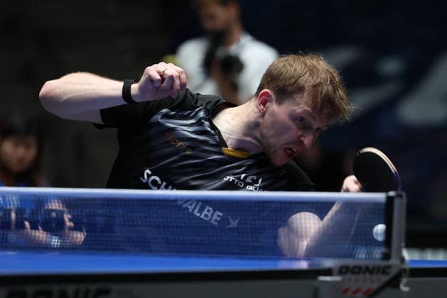 Benedikt Duda GER, TTC Schwalbe Bergneustadt in action during the semifinal matches Borussia Düsseldorf TTC Schwalbe of the Liebherr TTBL Final4 at the Süwag Energie ARENA on May 30, 2026, in Frankfurt, Germany Copyright: JoaquimxFerreira