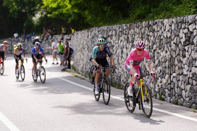 Denmark™s Jonas Vingegaard Hansen of Team Visma Lease A Bike (Pink jersey) during Stage 20 of the Giro d™Italia, from Gemona del Friuli to Piancavallo, Italy, Saturday,May 30, 2026.  Copyright: xFabioxFerrarix xLaPressex