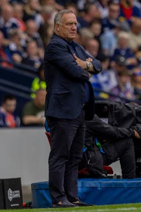 Scotland v Curacao, Friendly International Challenge Curacao national team, Nationalteam Head Coach, Dick Advocaat during the International Challenge Match - Scotland vs Curacao, Barclays Hampden, Glasgow. 30 May 2026 Hampden Park Barclays Hampden Glasgow Scotland Editorial use only , Copyright: xColinxPoultneyx PSI-24309-0029