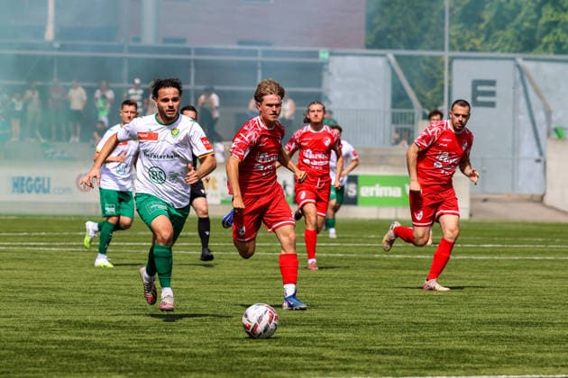 Football Switzerland Promotion League 2025 2026 Last matchday, 30 05 2026 SC Kriens vs FC Bavois Kleinfeld Kriens, Switzerland Rrezart Hoxha runs after the ball Kriens Stadium Kleinfeld Lucerne Switzerland Copyright: xAmiirxAmedjouax
