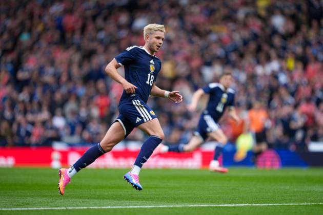 George Hirst of Scotland Scotland v Curacao, International Friendly, Länderspiel, Nationalmannschaft Football, Hampden Park, Glasgow, Scotland, UK - 30 May 2026Glasgow Hampden Park United Kingdom EDITORIAL USE ONLY No use with unauthorised audio, video, data, fixture lists, club league logos or live services. Online in-match use limited to 120 images, no video emulation. No use in betting, games or single club league player publications.  Copyright: xStuartxWallace Shutterstockx 16898283ao