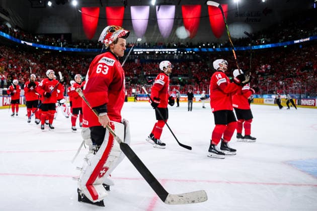 260530 Leonardo Genoni of Switzerland after the 2026 IIHF Ice Hockey World Championship semifinal match between Switzerland and Norway on May 30, 2026 in Zürich Photo Jesper Zerman BILDBYRAN kod JZ JZ0737 ishockey ice hockey ishockey vm 2026 vm 2026 iihf world championship semifinal semifinals switzerland schweiz norge norway bbeng  Copyright: JESPERxZERMAN BB260530JZ074