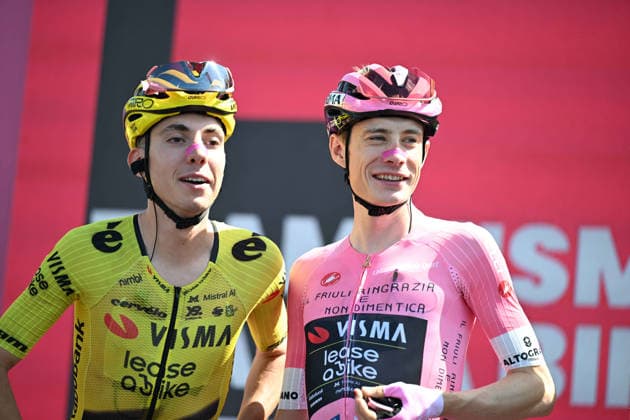 30-05-2026 Giro D italia; Tappa 20 Gemona Del Friuli - Piancavallo; 2026, Visma - Lease A Bike; Vingegaard, Jonas; Piganzoli, Davide; Gemona Del Friuli; 
