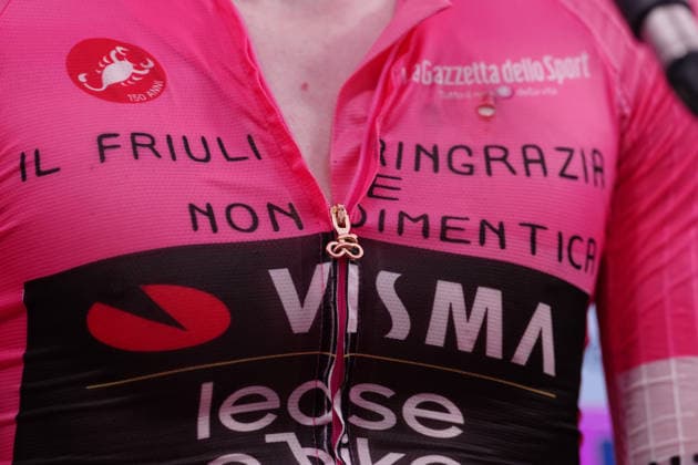 Denmark™s Jonas Vingegaard Hansen of Team Visma Lease A Bike winner of the stage and pink jersey during Stage 20 of the Giro d™Italia, from Gemona del Friuli to Piancavallo, Italy, Saturday, May 30, 2026.  Copyright: xGianxMattiaxD™Alberto LaPressex