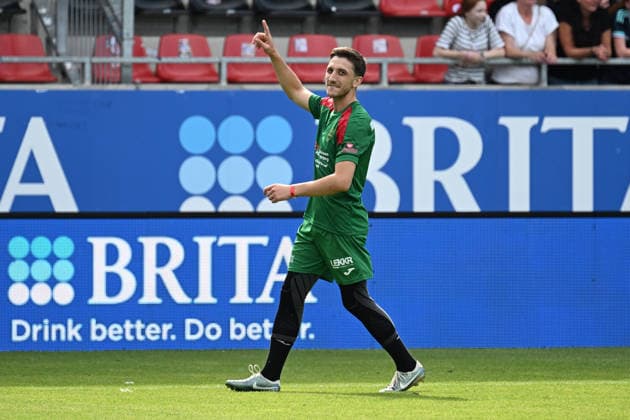 30 05 2026, xsvx, Football Langholz Cup 2026, v l Goal celebration after the goal celebrating the goal celebrate 1 1 in the final by Atnansios Nakos Kreisliga Allstars Wiesbaden