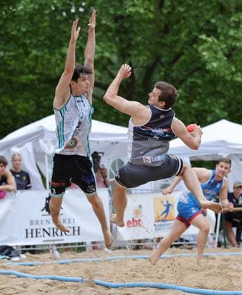 Germany Kelkheim Münster 30 05 2026 Beachhandball Hessen Karacho Beach Cup 2026 Die Otternasen BHC BADG Münster f l Erik Schmid Die Otternasen , Stefan Mollath BHC Beach Da Gang Sport Karacho Beach Cup 2026