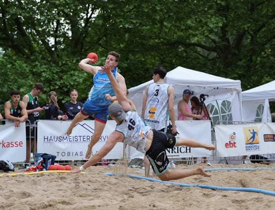 Germany Kelkheim Münster 30 05 2026 Beachhandball Hessen Karacho Beach Cup 2026 Die Otternasen BHC BADG Münster f l Sören Kilp BHC Beach Da Gang , Hendrik Prahst Die Otternasen Sport Karacho Beach Cup 2026