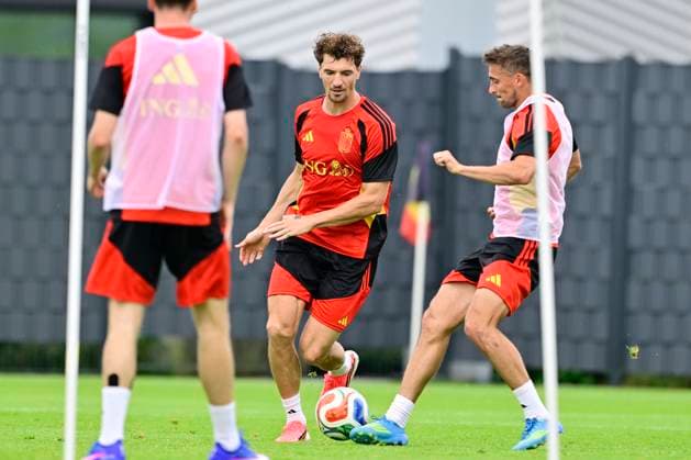 Belgian national football team - FIFA World Cup, WM, Weltmeisterschaft, Fussball 2026 - media activities 30 05 2026i TUBIZE, BELGIUM - MAY 30 : Meunier Thomas defender of Belgium pictured during a training session at the training grounds of the Royal Belgian Football Association ahead of the FIFA World Cup 2026 on May 30, 2026 in Tubize, Belgium, 30 05 2026 Tubize Belgium  Copyright: xJanxDexMeuleneirx