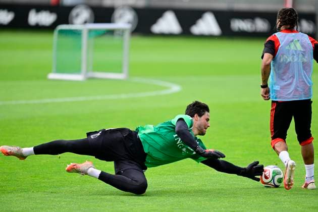 Belgian national football team - FIFA World Cup, WM, Weltmeisterschaft, Fussball 2026 - media activities 30 05 2026 TUBIZE, BELGIUM - MAY 30 : Lammens Senne goalkeeper of Belgium pictured during a training session at the training grounds of the Royal Belgian Football Association ahead of the FIFA World Cup 2026 on May 30, 2026 in Tubize, Belgium, 30 05 2026 Tubize Belgium  Copyright: xJanxDexMeuleneirx