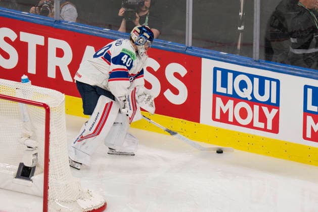 ZURICH, SWITZERLAND MAY 30 Henrik Haukeland of Norway in action during the 2026 IIHF Ice Hockey World Championship Switzerland game between Switzerland and Norway at Swiss Life Arena on May 30, 2026 in Zurich, Zurich Zurich Swiss Life Arena Zurich Switzerland Copyright: xJustPictures.ch JarixPestelaccix jp-en-EuSpIm-JP6_JAR_Switzerland_Norway_30May2026_00139